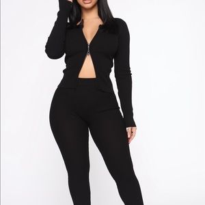 Fashion Nova Wrong way sweater pant set